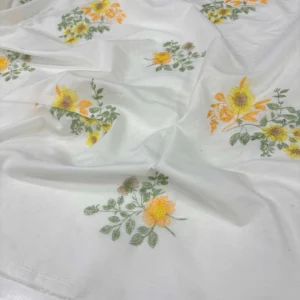 Nakışlı Poplin Kumaş Nakışlı Poplin Kumaş