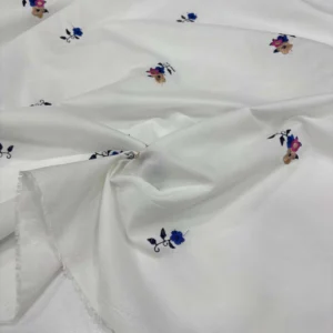 Nakışlı Poplin Kumaş Nakışlı Poplin Kumaş