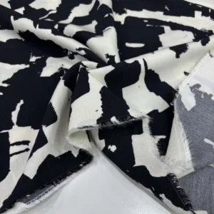 Desenli Floş Viskon Kumaş