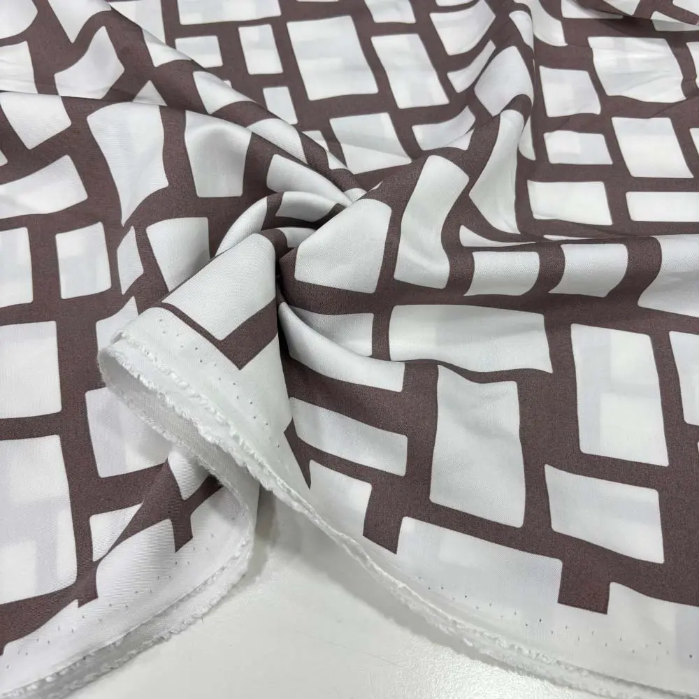 Desenli Floş Viskon Kumaş