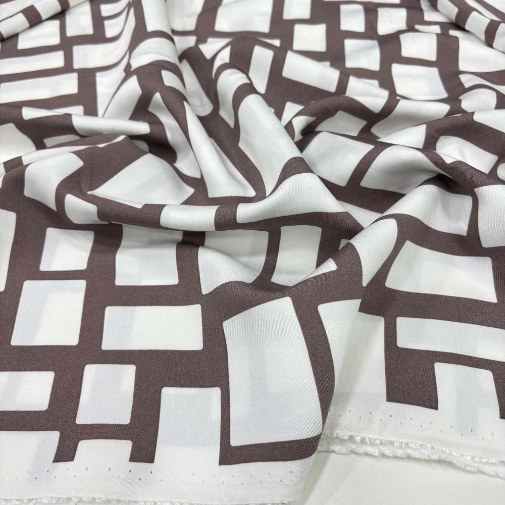 Desenli Floş Viskon Kumaş Desenli Floş Viskon Kumaş