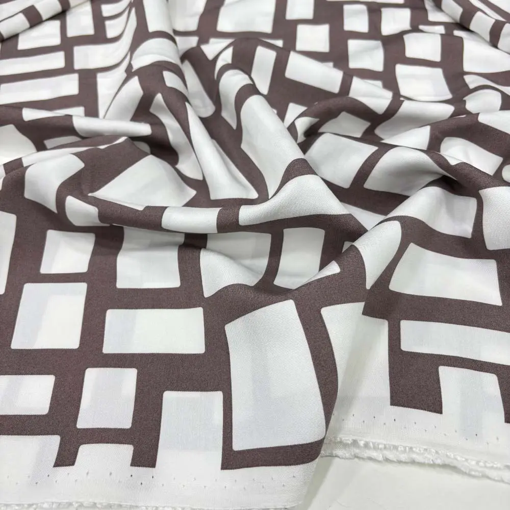 Desenli Floş Viskon Kumaş