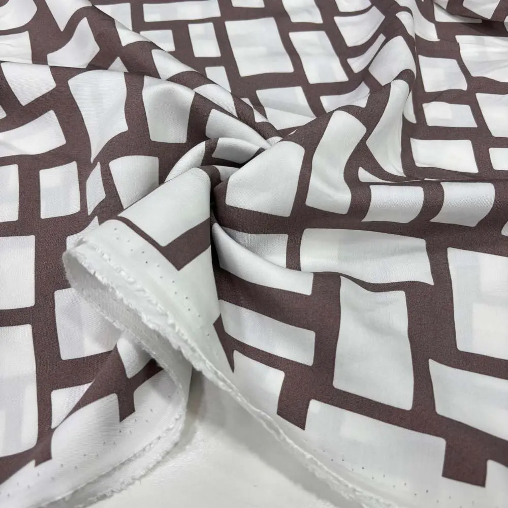 Desenli Floş Viskon Kumaş