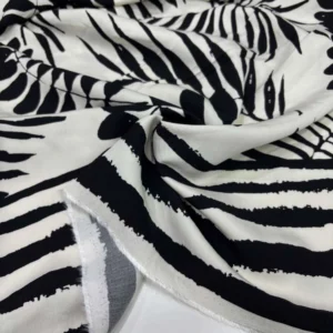 Desenli Floş Viskon Kumaş