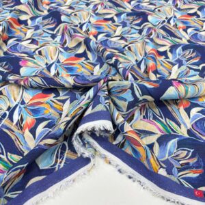 Desenli İpek Vual Kumaş