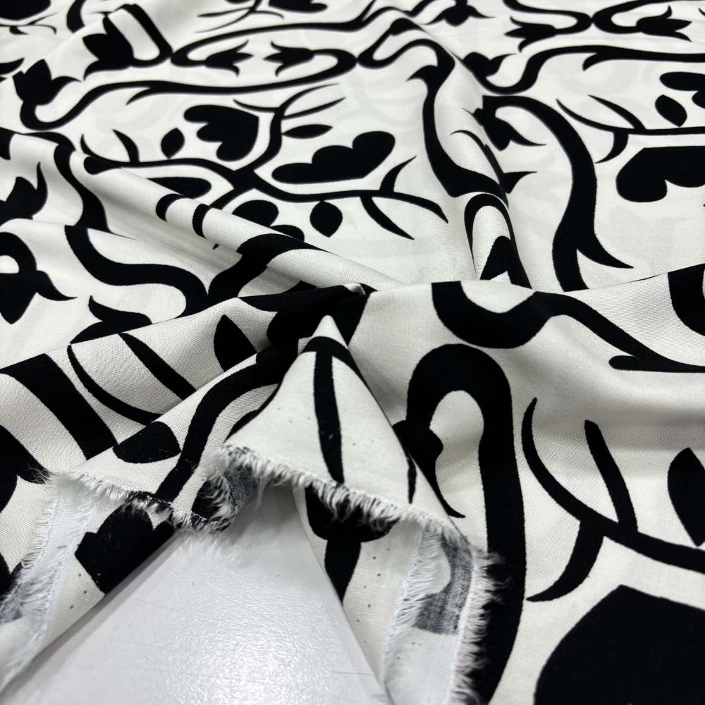 Desenli Viskon Kumaş Desenli Viskon Kumaş