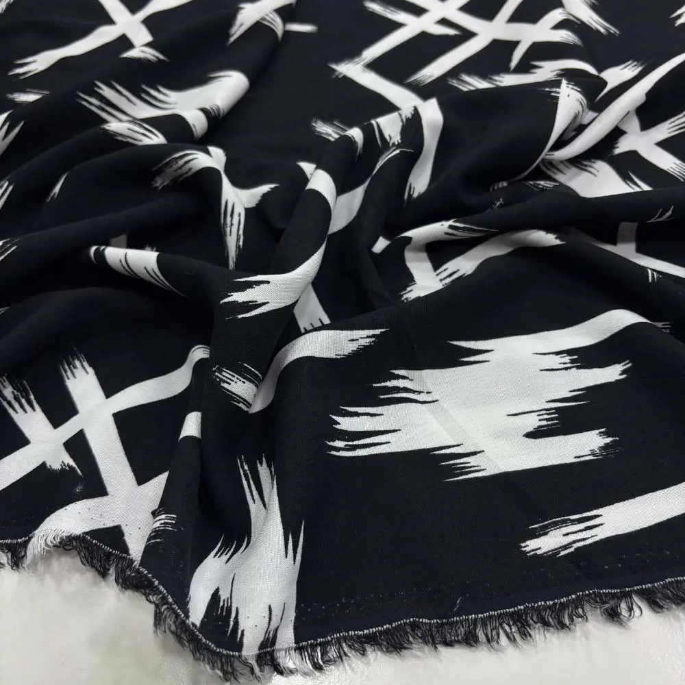 Desenli Viskon Kumaş