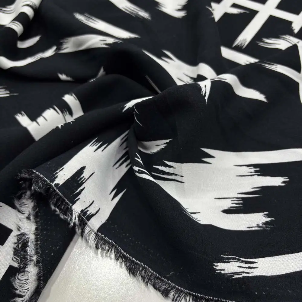 Desenli Viskon Kumaş