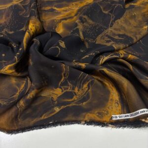 Desenli % 100 İpek Saten Kumaş