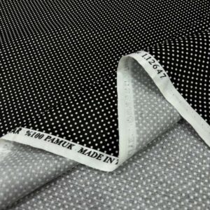 Puantiyeli Poplin Kumaş Puantiyeli Poplin Kumaş