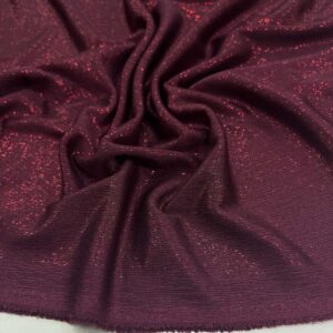 Simli Örme Kumaş Bordo