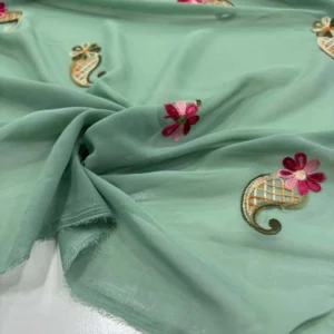 Nakışlı Şifon Kumaş Mint Yeşili Nakışlı Şifon Kumaş Mint Yeşili